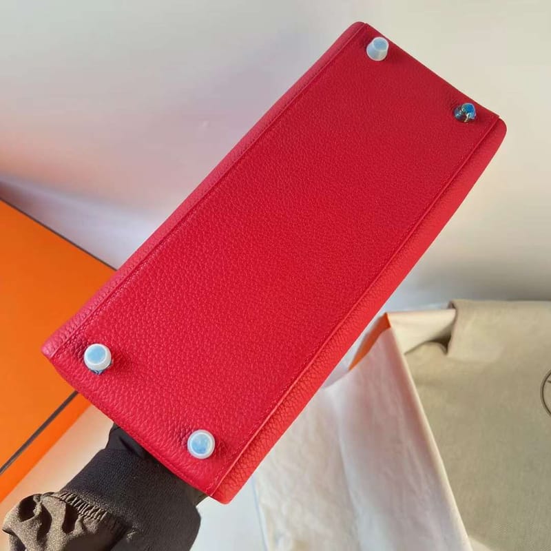 KELLY TOGO S3 BRIGHT RED GOLD HARDWARE GHW 25CM FULL HANDMADE