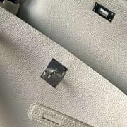 KELLY TOGO CK80 PEARLY GREY SILVER HARDWARE 35CM FULL HANDMADE PHW