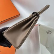 KELLY TOGO CK18 ETOUPE GREY GOLD HARDWARE GHW 28CM FULL HANDMADE