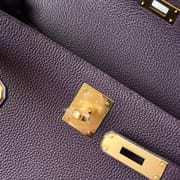 KELLY TOGO CK59 GRAPE PURPLE GOLD HARDWARE GHW 28CM FULL HANDMADE