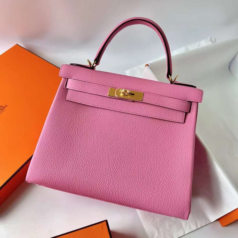 KELLY TOGO 5P SAKURA PINK GOLD HARDWARE GHW 28CM FULL HANDMADE