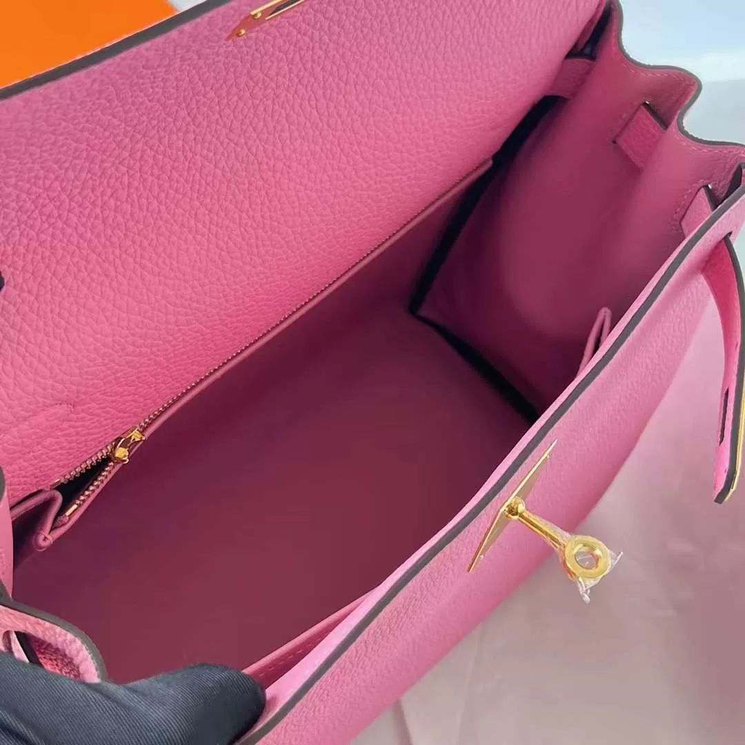KELLY TOGO 5P SAKURA PINK GOLD HARDWARE GHW 28CM FULL HANDMADE