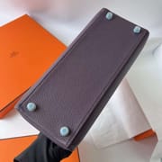 KELLY TOGO CK59 GRAPE PURPLE GOLD HARDWARE GHW 28CM FULL HANDMADE