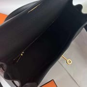 KELLY TOGO CK89 BLACK GOLD HARDWARE GHW 28CM FULL HANDMADE