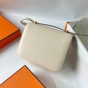 CONSTANCE MIRROR STYLE CHEVER I2 CREAMY WHITE GOLD HARDWARE GHW 18CM FULL HANDMADE