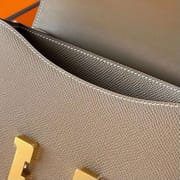 CONSTANCE EPSOM CK18 ETOUPE GREY GOLD HARDWARE GHW 19CM FULL HANDMADE