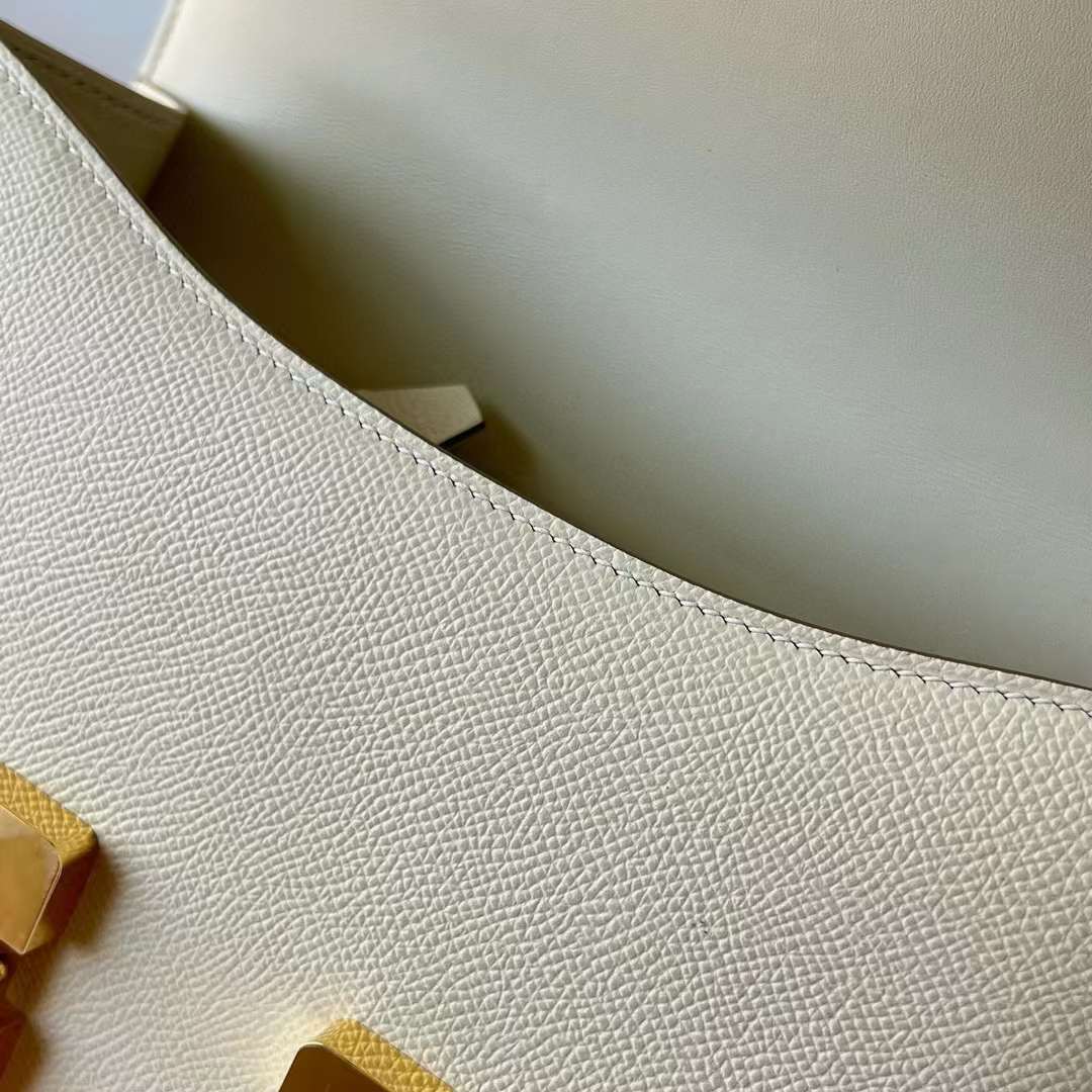 CONSTANCE 24CM EPSOM CK10 CREAMY WHITE GOLD HARDWARE FULL HANDMADE GHW