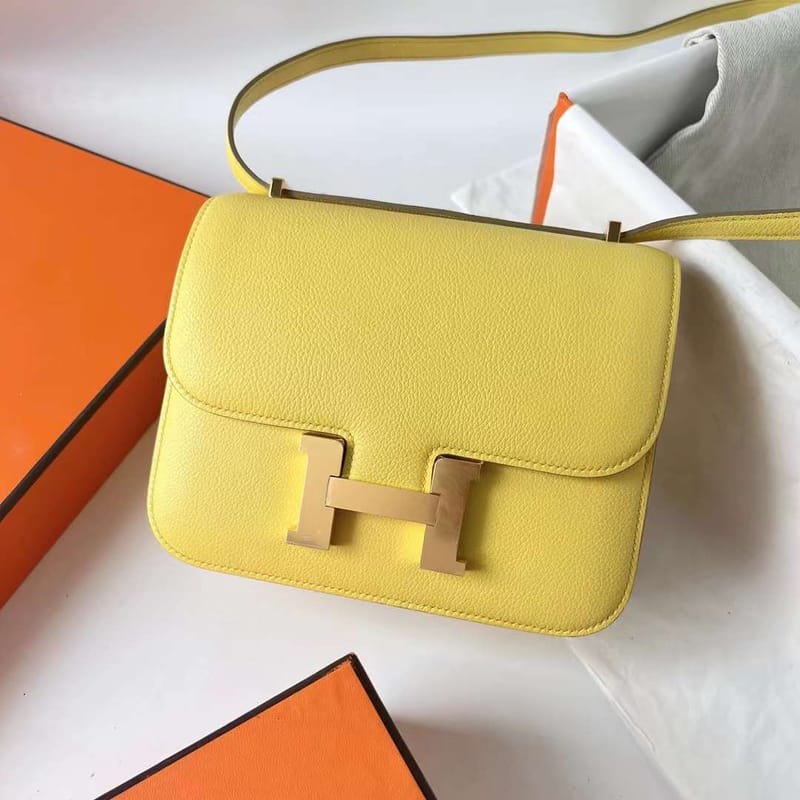 Constance 18cm Evercolor O9 Naples Yellow Gold Hardware Ghw Full Handmade