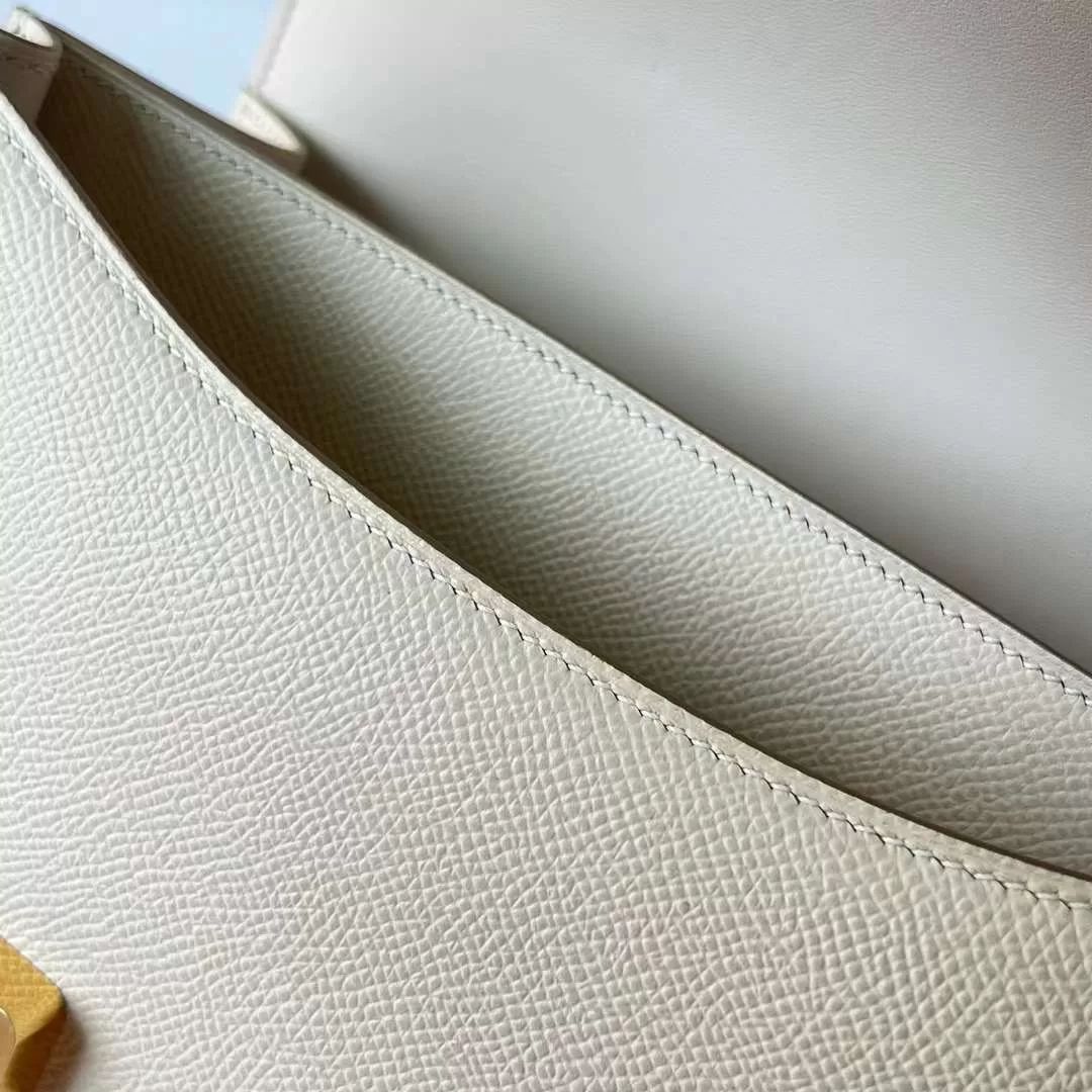 CONSTANCE EPSOM I2 CREAMY WHITE GOLD HARDWARE GHW 24CM FULL HANDMADE
