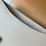 CONSTANCE EPSOM S3 LIGHT KHAKI & APRICOT ROSE GOLD HARDWARE RGHW 24CM FULL HANDMADE