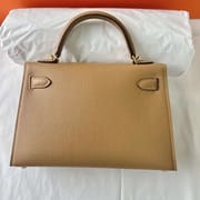 MINI KELLY EPSOM 0M TEA KHAKI GOLD HARDWARE 19CM FULL HANDMADE GHW