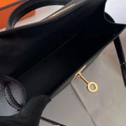 MINI KELLY EPSOM CK89 BLACK GOLD HARDWARE GHW 19CM FULL HANDMADE