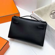 MINI KELLY POCHETTE SWIFT CK89 BLACK GOLD HARDWARE GHW 22CM FULL HANDMADE