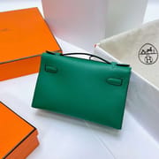 MINI KELLY POCHETTE SWIFT U4 VELVET GREEN GOLD HARDWARE GHW 22CM FULL HANDMADE