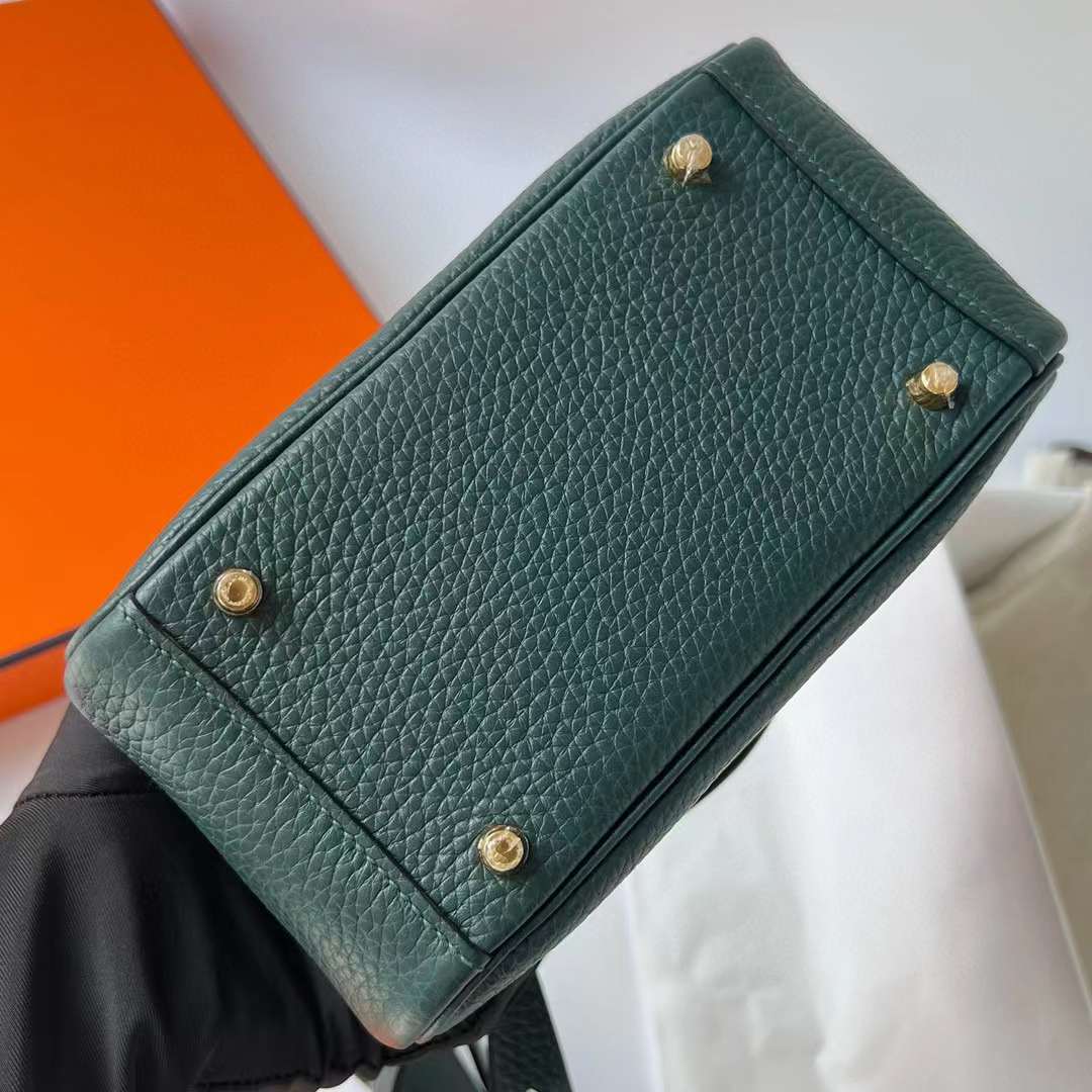LINDY CLEMENCE 6O CYPRESS GREEN GOLD HARDWARE GHW 20CM FULL HANDMADE