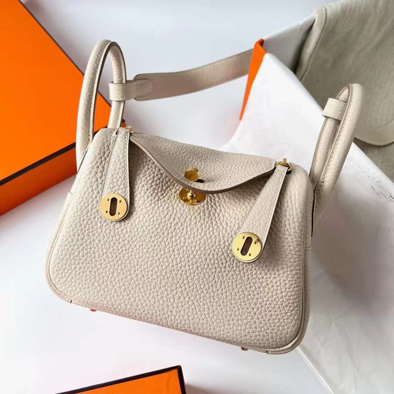 Mini Lindy 20cm Clemence Ck10 Creamy White Gold Hardware Ghw Full Handmade