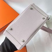 LINDY CLEMENCE 09 LIGHT PINK & I2 CREAMY WHITE SILVER HARDWARE PHW 20CM FULL HANDMADE