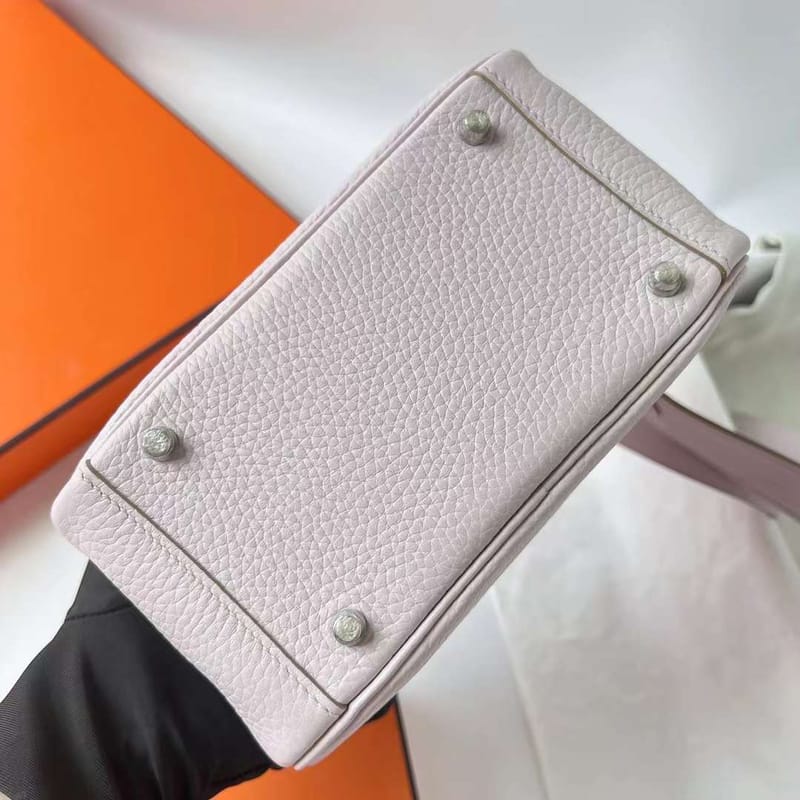 LINDY CLEMENCE 09 LIGHT PINK & I2 CREAMY WHITE SILVER HARDWARE PHW 20CM FULL HANDMADE