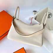 LINDY CLEMENCE CK10 CREAMY WHITE GOLD HARDWARE GHW 26CM FULL HANDMADE