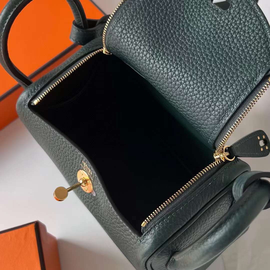 LINDY CLEMENCE 6O CYPRESS GREEN GOLD HARDWARE GHW 20CM FULL HANDMADE