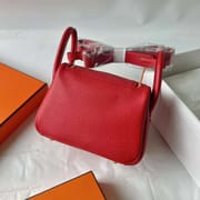 LINDY CLEMENCE Q5 BRIGHT RED GOLD HARDWARE 20CM FULL HANDMADE GHW