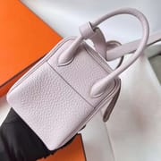 LINDY CLEMENCE 09 LIGHT PINK & I2 CREAMY WHITE SILVER HARDWARE PHW 20CM FULL HANDMADE