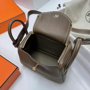 LINDY CLEMENCE CK18 ETOUPE GREY GOLD HARDWARE GHW 20CM FULL HANDMADE