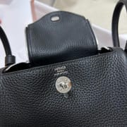MINI LINDY CLEMENCE CK89 BLACK SILVER HARDWARE PHW 20CM FULL HANDMADE