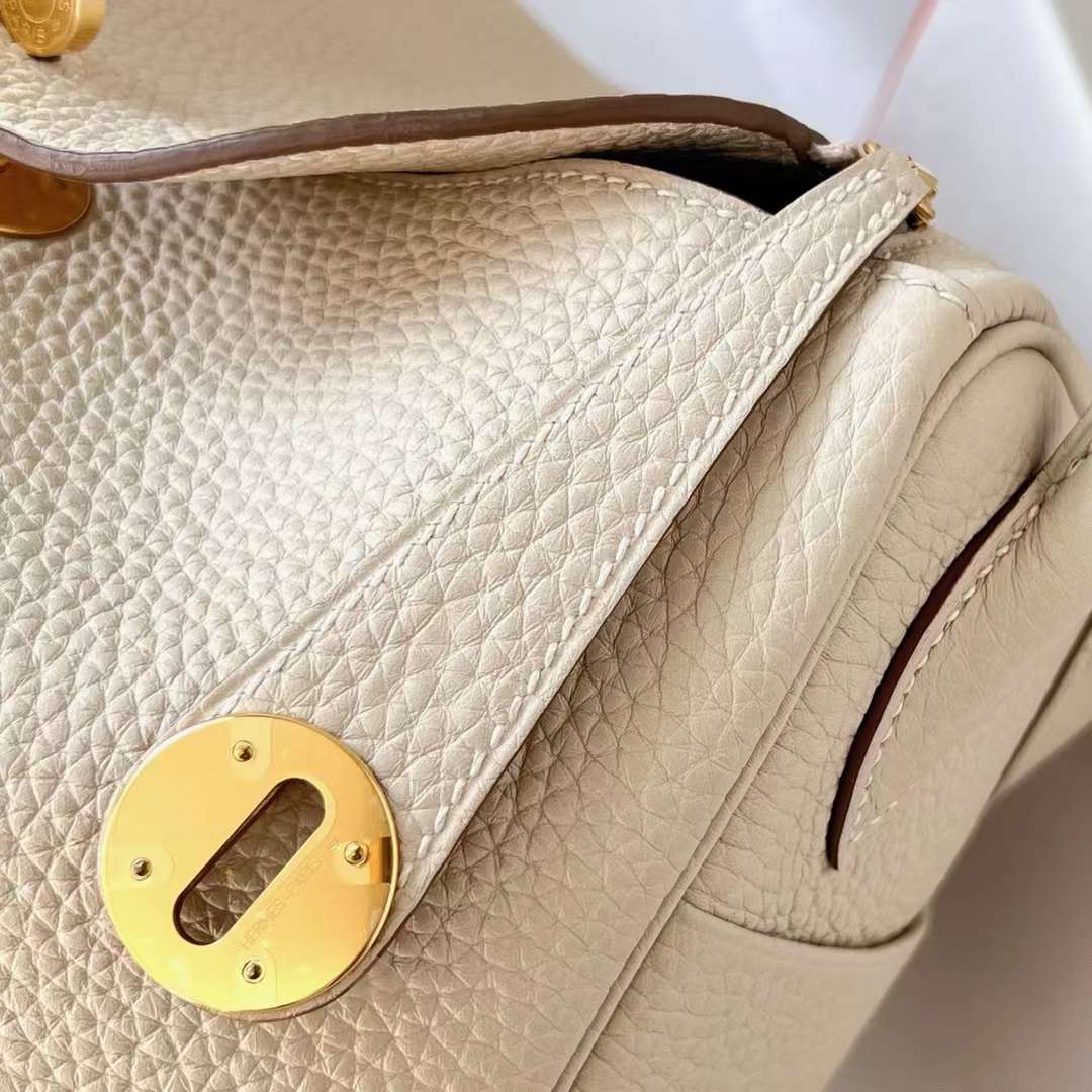 LINDY CLEMENCE CK10 CREAMY WHITE GOLD HARDWARE GHW 26CM FULL HANDMADE