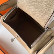 LINDY CLEMENCE S2 KHAKI SILVER HARDWARE PHW 20CM FULL HANDMADE