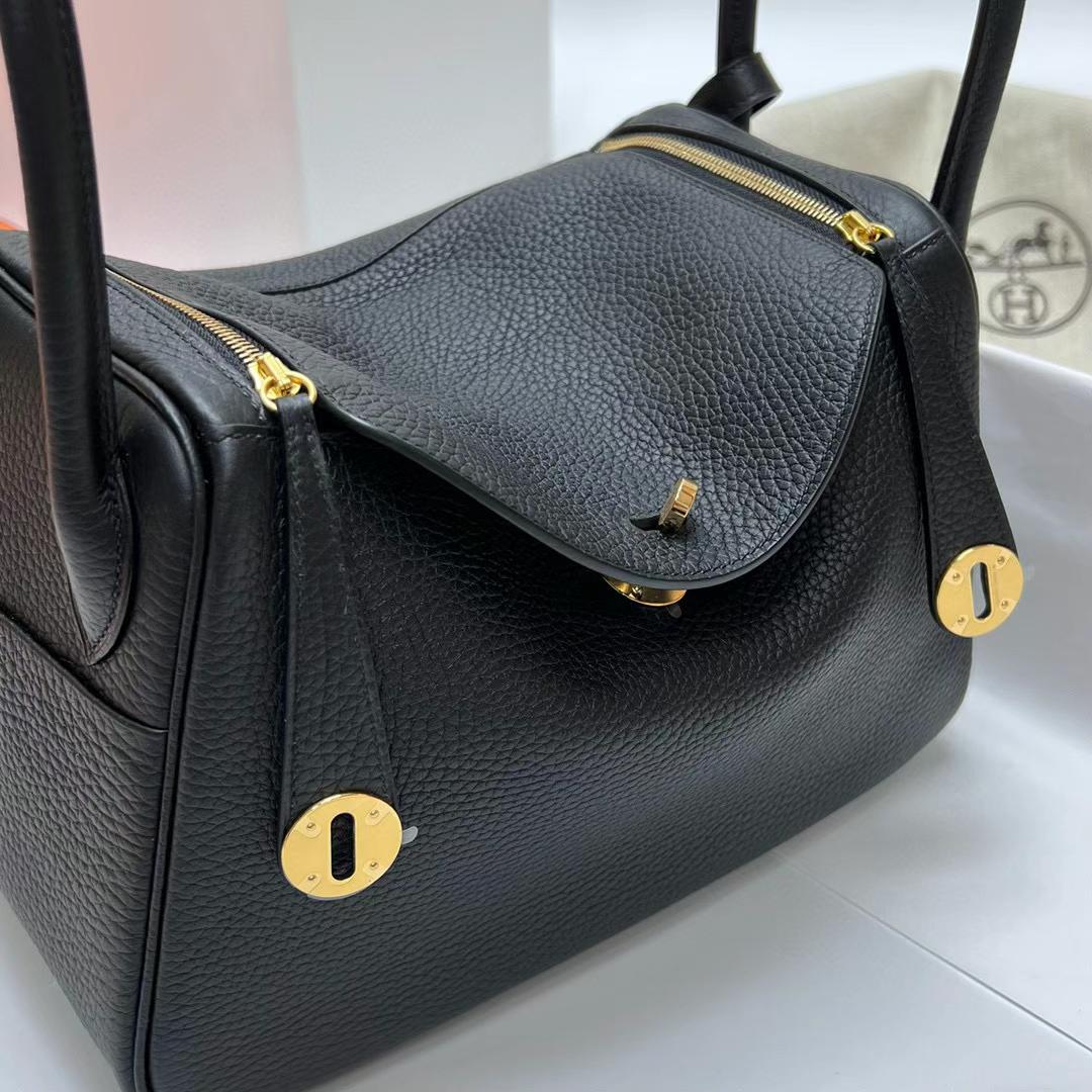 LINDY CLEMENCE CK89 BLACK GOLD HARDWARE GHW 26CM FULL HANDMADE