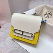 ROULIS EVERCOLOR 01 PURE WHITE & 9R LEMON YELLOW SILVER HARDWARE PHW 19CM FULL HANDMADE