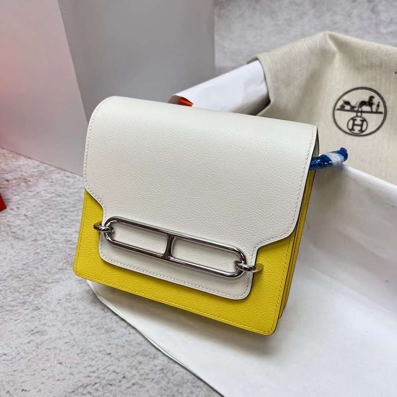 ROULIS EVERCOLOR 01 PURE WHITE & 9R LEMON YELLOW SILVER HARDWARE PHW 19CM FULL HANDMADE