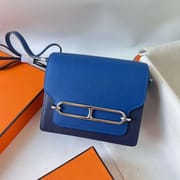 ROULIS EVERCOLOR CK71 BIRGHT BLUE & CK73 GEM BLUE SILVER HARDWARE PHW 19CM FULL HANDMADE