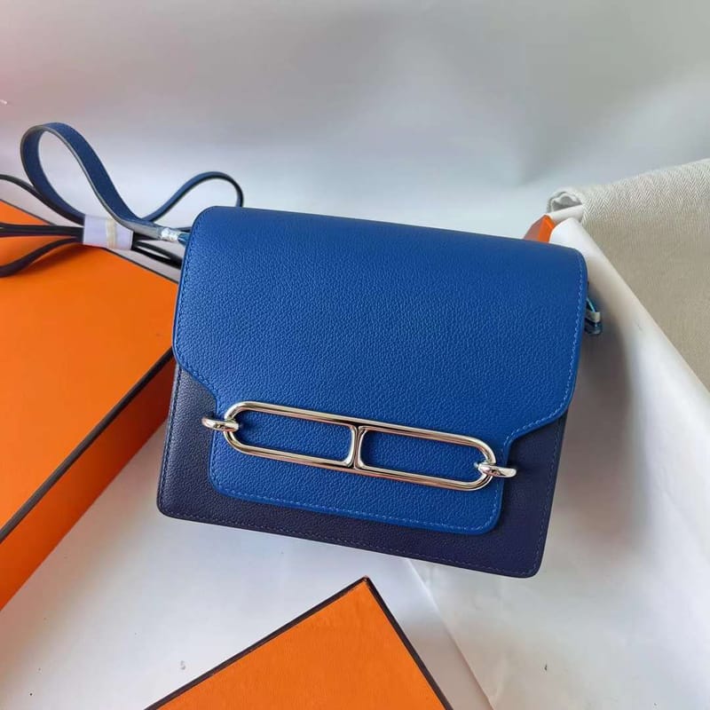 Roulis 18cm Evercolor Ck71 Birght Blue & Ck73 Gem Blue Silver Hardware Phw Full Handmade
