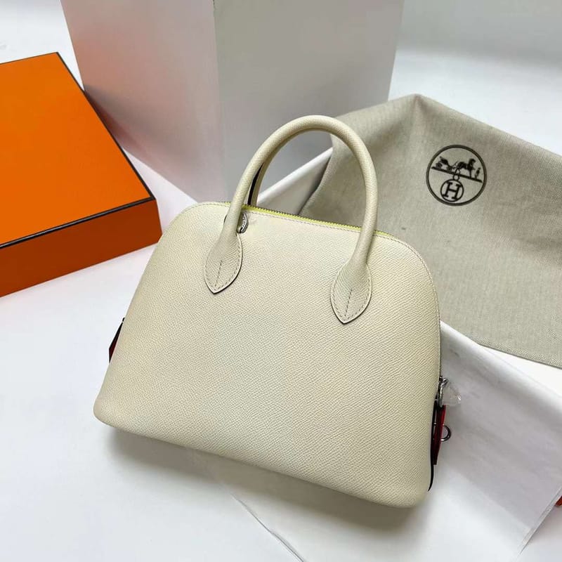 BOLIDE EPSOM I2 CREAMY WHITE & 9R LEMON YELLOW & MAPLE RED GOLD HARDWARE PHW 25CM FULL HANDMADE