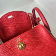 LINDY CLEMENCE Q5 BRIGHT RED GOLD HARDWARE 20CM FULL HANDMADE GHW
