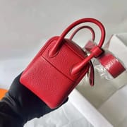 LINDY CLEMENCE Q5 BRIGHT RED GOLD HARDWARE 20CM FULL HANDMADE GHW