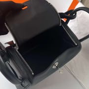 MINI LINDY SWIFT CK89 BLACK SILVER HARDWARE PHW 20CM FULL HANDMADE