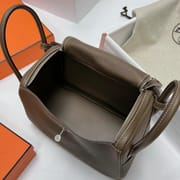 LINDY CLEMENCE CK18 ETOUPE GREY SILVER HARDWARE PHW 26CM FULL HANDMADE
