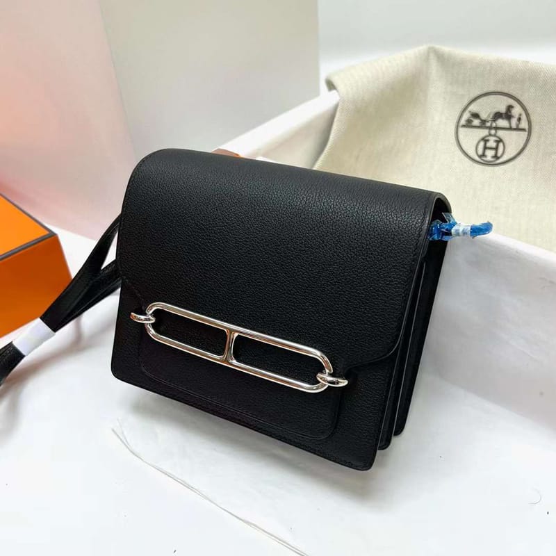 Roulis 18cm Evercolor Ck89 Black Silver Hardware Full Handmade