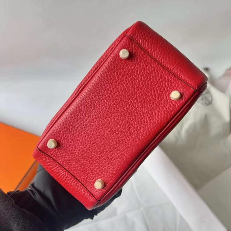 LINDY CLEMENCE Q5 BRIGHT RED GOLD HARDWARE 20CM FULL HANDMADE GHW