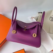 LINDY SWIFT P9 ACTINIAE PURPLE GOLD HARDWARE GHW 26CM FULL HANDMADE
