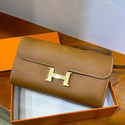 CONSTANCE TO GO EPSOM CK37 GOLDEN BROWN GOLD HARDWARE 20CM FULL HANDMADE