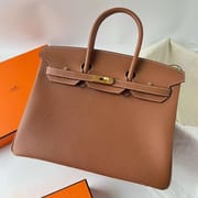 BIRKIN TOGO CK37 GOLDEN BROWN GOLD HARDWARE GHW 35CM FULL HANDMADE