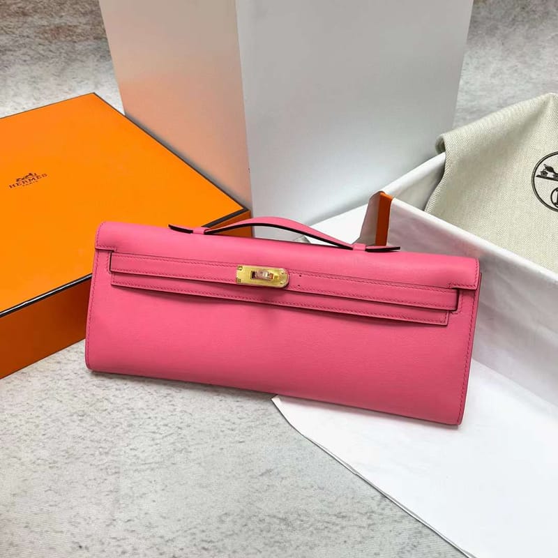 Kelly Cut 31cm Swift 8w New Lipstick Pink Gold Hardware Ghw Full Handmade
