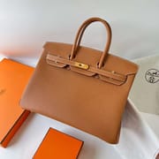 BIRKIN EPSOM CK37 GOLDEN BROWN GOLD HARDWARE GHW 35CM FULL HANDMADE