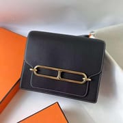 ROULIS SWIFT CK89 BLACK WHITE LINE GOLD HARDWARE GHW 24CM FULL HANDMADE