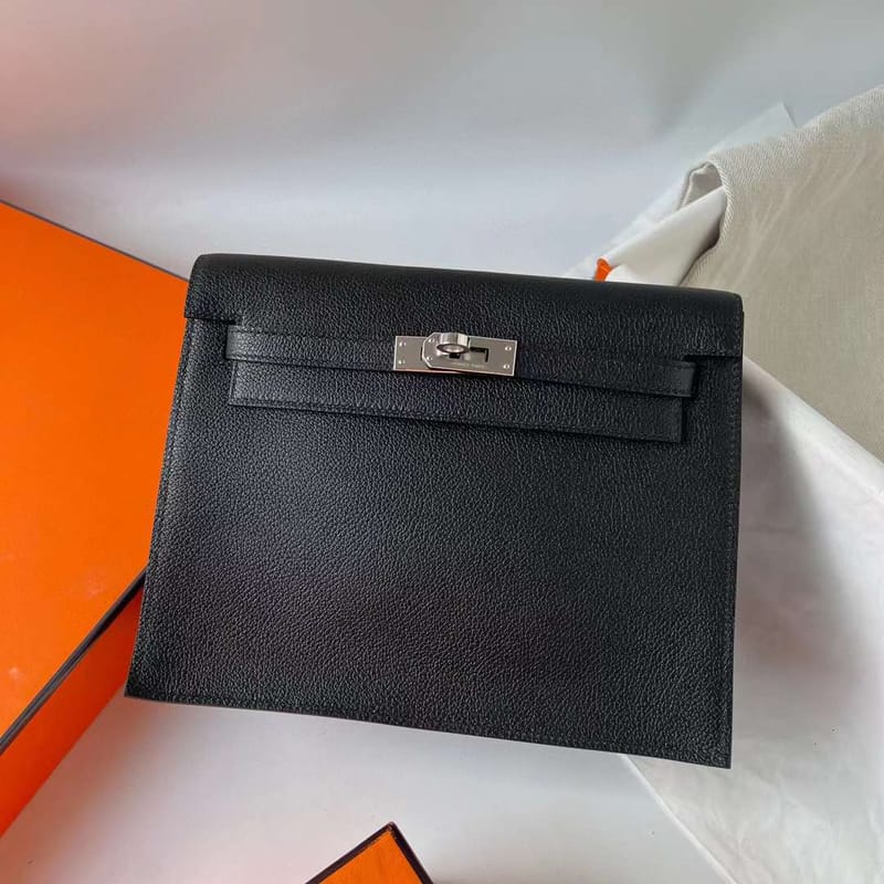 KELLY DANSE EVERCOLOR CK89 BLACK SILVER HARDWARE PHW 22CM FULL HANDMADE