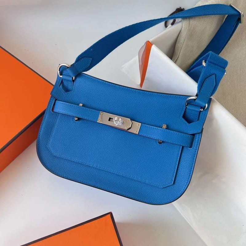 MINI JYPSIERE EVERCOLOR CK71 FRENCH BLUE SILVER HARDWARE PHW 23CM FULL HANDMADE